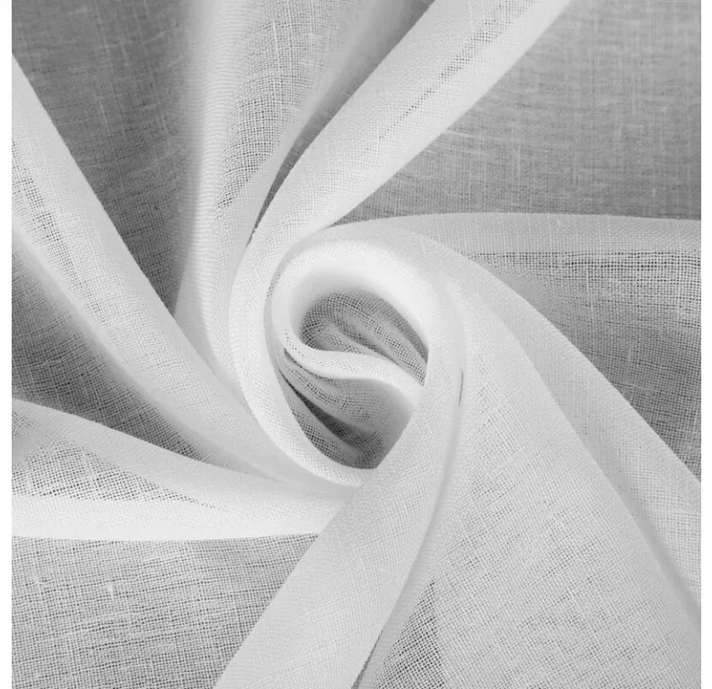 DECOREUM Hladký etamínový záves 140 cm x 250 cm biela 100 % polyester Rozmer varianty: 140 cm x 270 cm, Farba varianty: Biela 44803