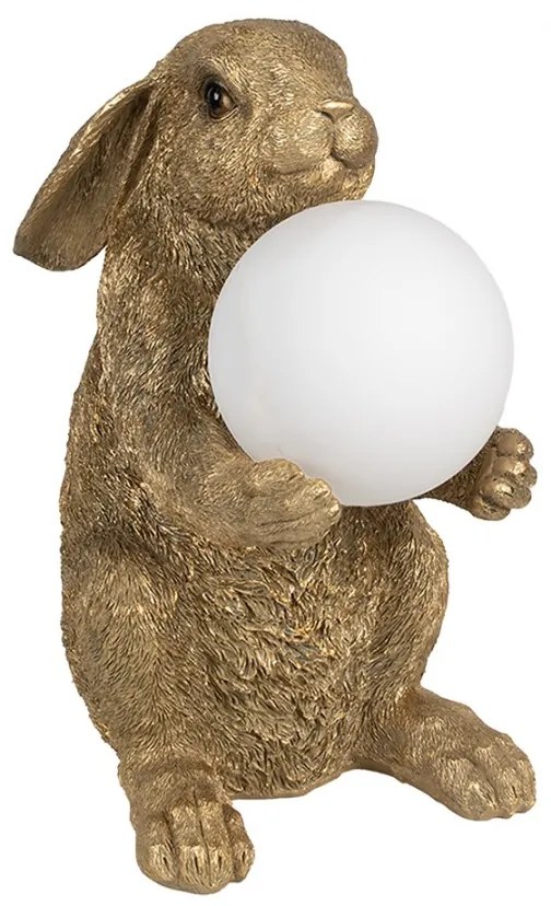 Detská zlatá stolná lampa ZAJAC 35*27