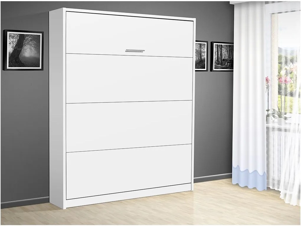Sklápacia posteľ VS 3054 P - 200x180 cm farba lamina: dub sonoma svetlá/biele dvere
