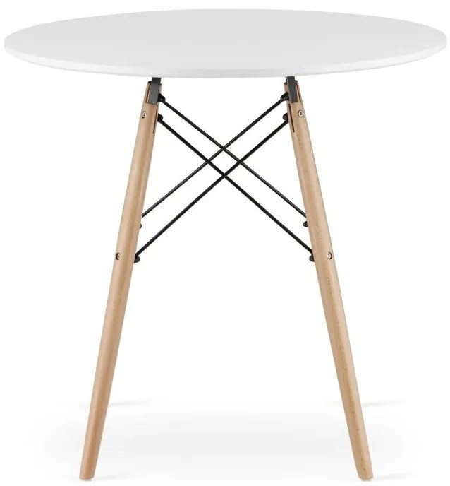 Jedálenský stôl 80 cm biely