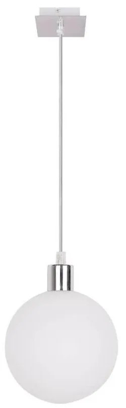 Závesné svietidlo v striebornej farbe so skleneným tienidlom ø 15 cm Oden - Candellux Lighting