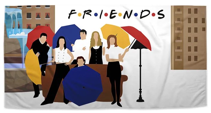 Sablio Uterák Seriál Priatelia FRIENDS Gauč pri fontáne - 70x140 cm