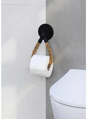Držiak na toaletný papier form & style Cayman čierny/prirodzene matný