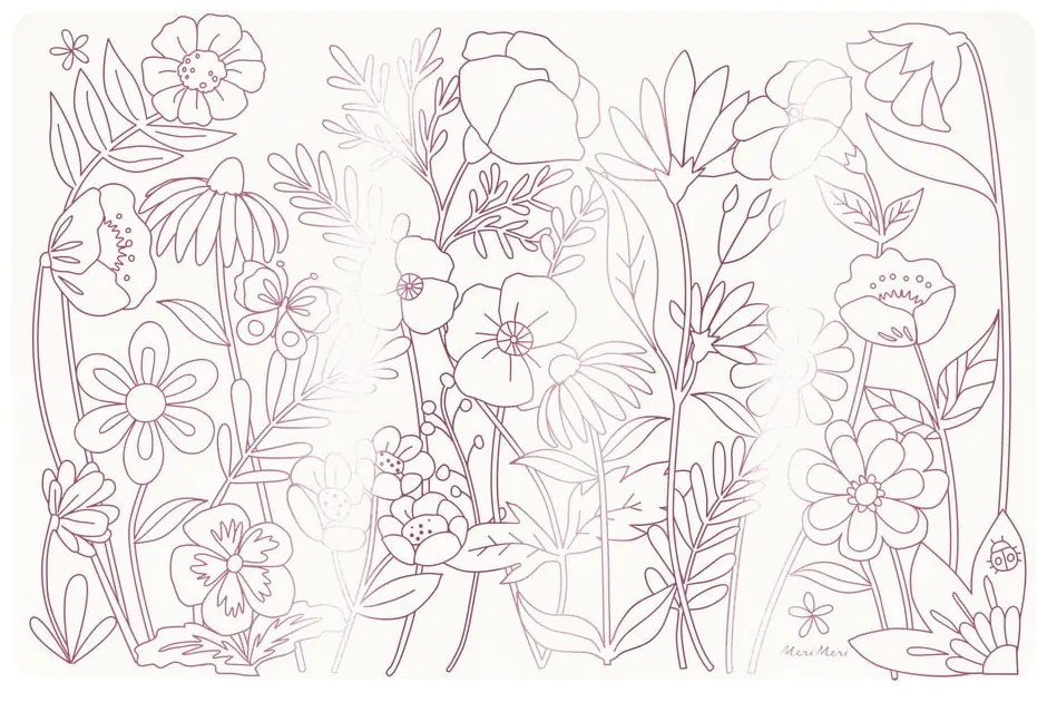 Papierové prestieranie v súprave 8 ks 28x42.5 cm Butterflies & Flowers – Meri Meri