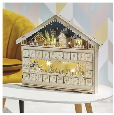Adventní LED kalendář MARA teplý bílý