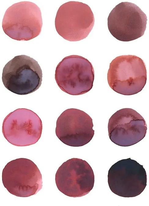 Plagát Bloomingville Wine Dots, 70 × 50 cm
