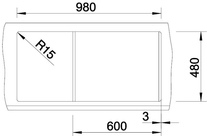Blanco Metra XL 6 S, silgranitový drez 1000x500x190 mm, 1-komorový, jemná biela, BLA-527124