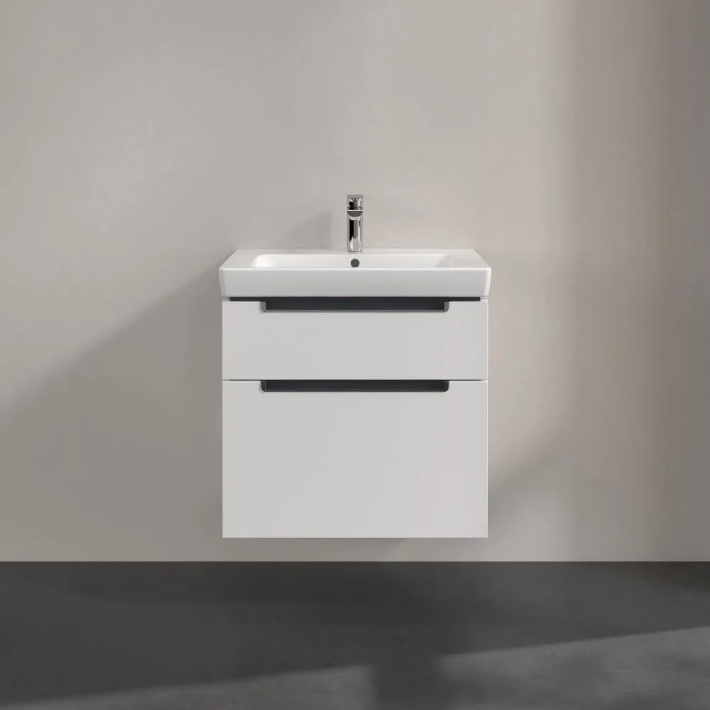 VILLEROY & BOCH Subway 2.0 závesná skrinka pod umývadlo, 2 zásuvky, 637 x 454 x 590 mm, Glossy White, A91010DH
