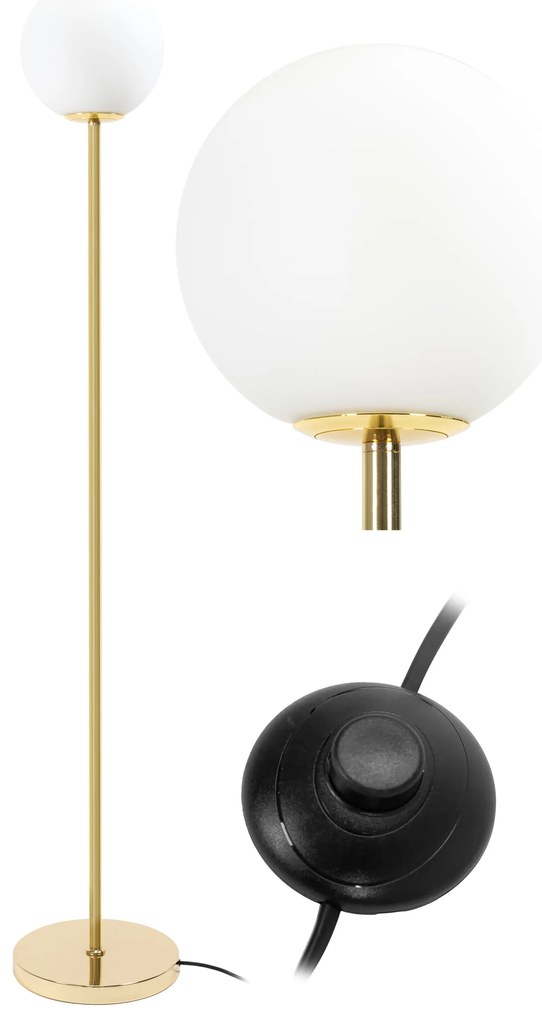 Toolight - Podlahová lampa Reno E27 60W 300216, zlatá, OSW-09565