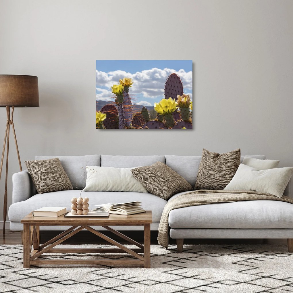 Sklenený obraz opuncie (70x50 cm)
