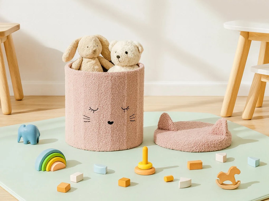 CH Taburetka s úložným priestorom Alice - ružová