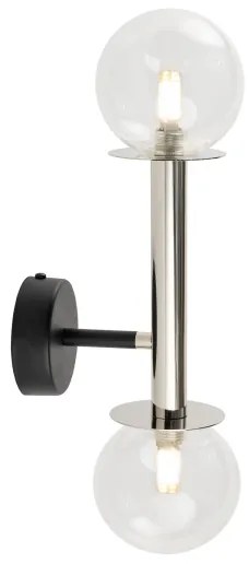 Nástenná lampa DAISY 2xG9/12W/230V lesklý chróm/čierna/číra