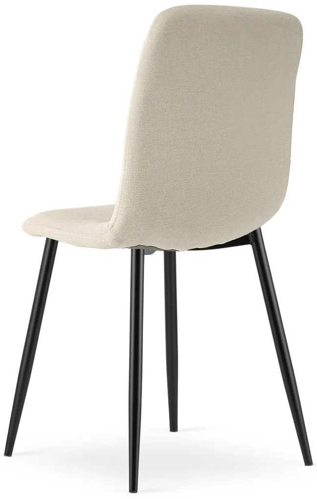 Jedálenský set 1 + 4, stôl CITY 110x75 cm dub artisan + krémová jedálenská stolička RIFT s čiernymi nohami