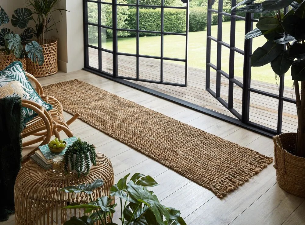 Flair Rugs, Behúň Sarita Jute Boucle Natural, 60x300, béžová, chodba / predsieň