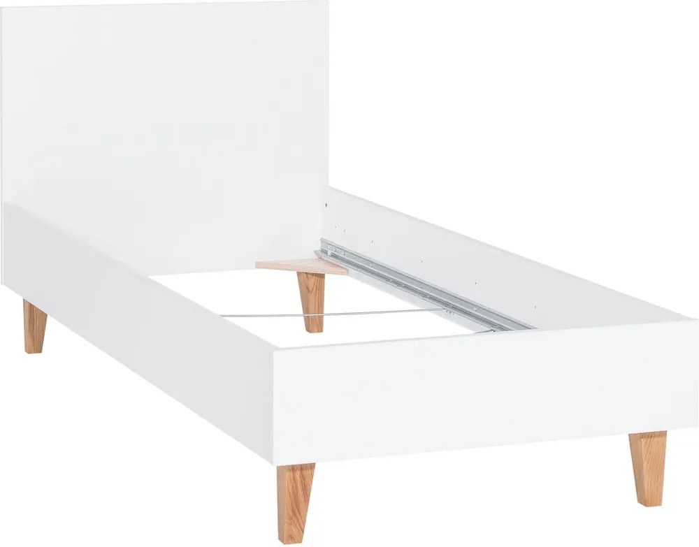 Biela jednolôžková posteľ Vox Concept, 90 × 200 cm