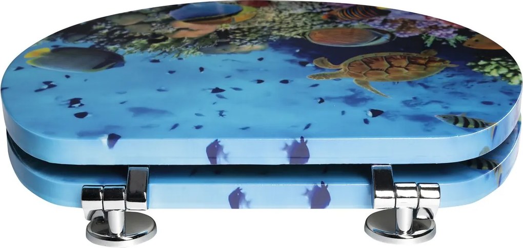 Aqualine Funny, WC sedátko s motivom oceán, modrá, HY-S369