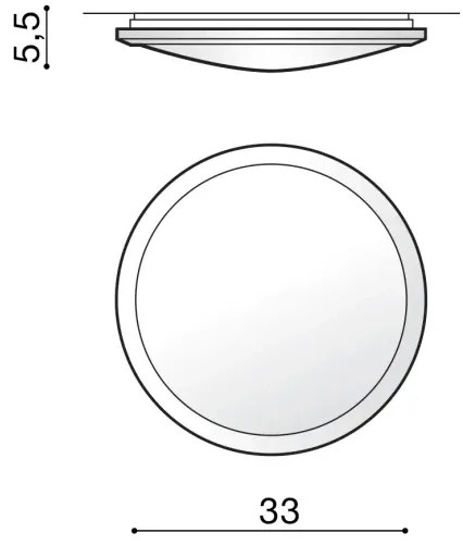 LED stropné svietidlo Junona 33 3000K chróm