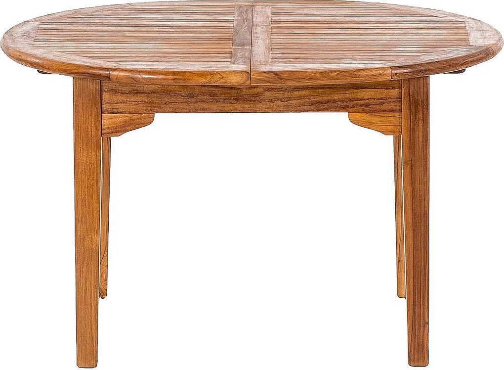 DEOKORK Teakový oválny stôl ELEGANTE 130 / 180 × 120 cm | ovál | rozkladacia