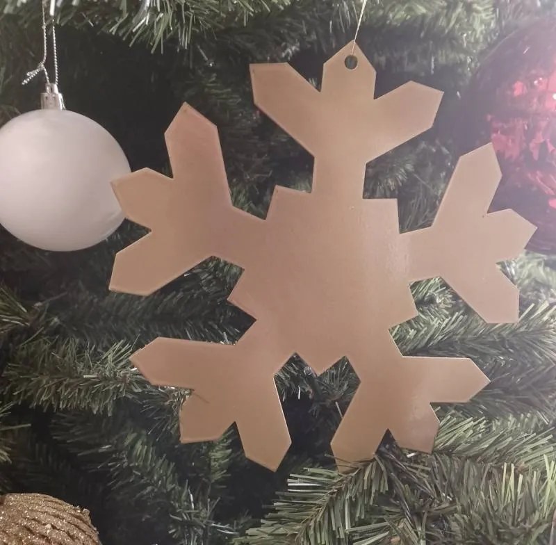 DECOLED 2D Kovová vločka zlatá priemer 20 cm