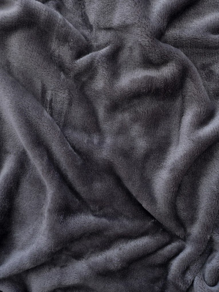Baránková deka mikroplyš Exclusive 220 × 200 cm – Laura tmavo sivá