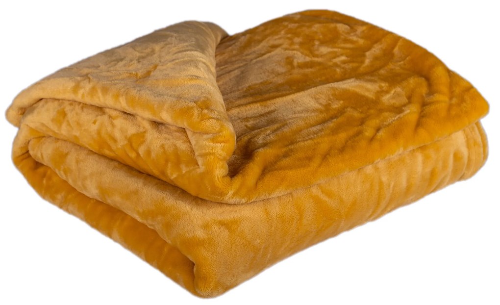 Deka mikroplyš Medovo zlatá 150x200cm TiaHome