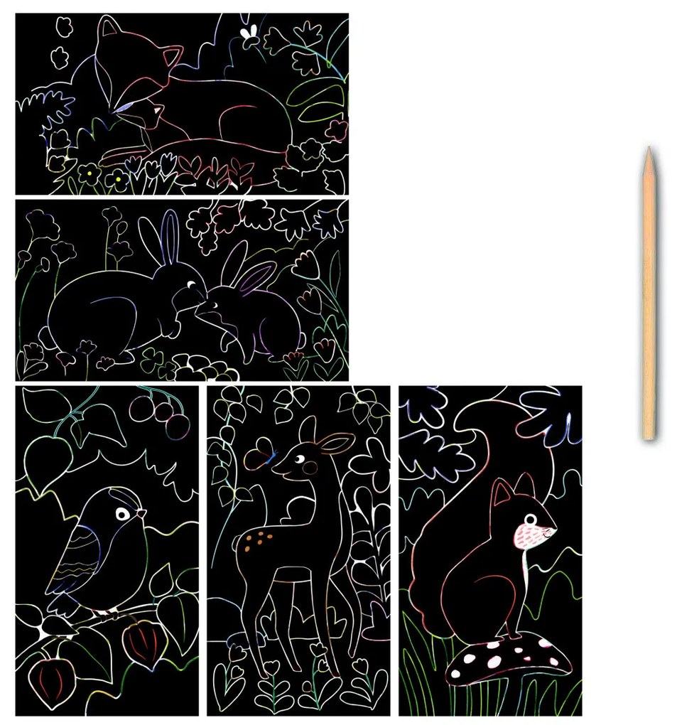 Artissimo - vyškrabávanie - Lesné zvieratá