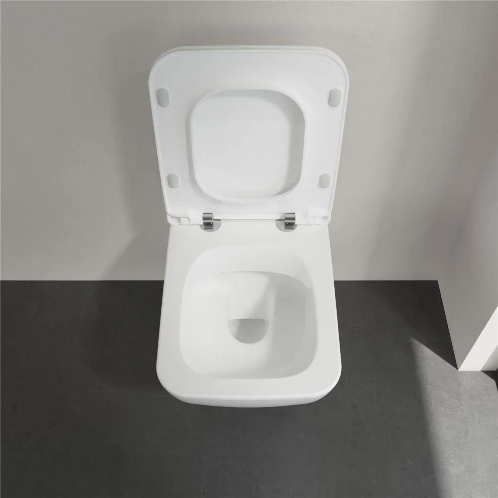VILLEROY &amp; BOCH Venticello Combi-Pack, závesné WC s DirectFlush + WC sedátko s poklopom SlimSeat Line, s QuickRelease a Softclosing, biela alpská, 4611RL01