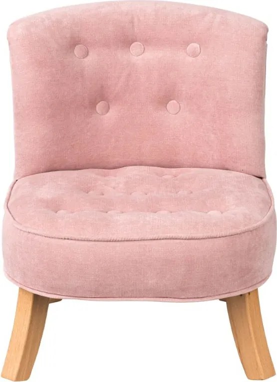 Detské kreslo špinavá ružová 25 cm Biela