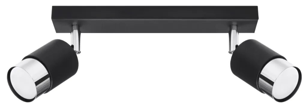 Bodové svietidlo Nero, 2x čierne kovové tienidlo, (možnosť polohovania), ch