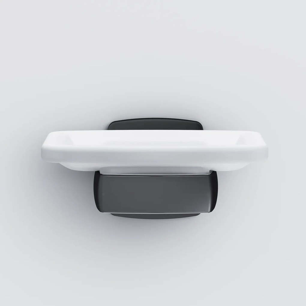 Miska na mydlo AM.PM Gem AGA34222 nástenná, sklo, čierna