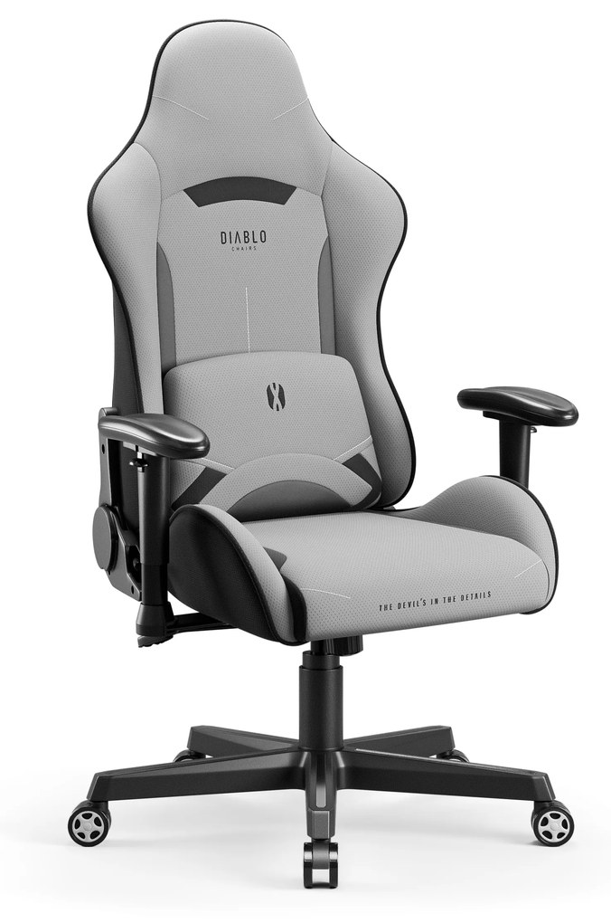 Herná stolička Diablo X-Starter zo šedej tkaniny