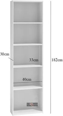 Regál 40 cm biely