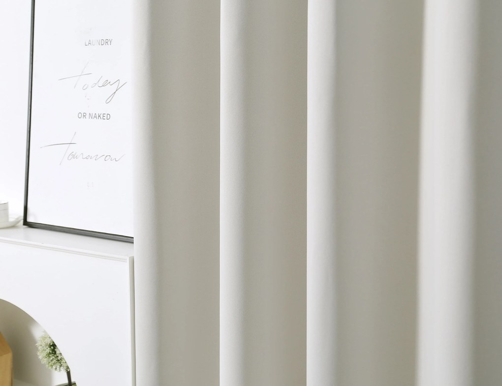 Bielo-krémový záves OXFORD 140x250 cm Zavesenie: Riasiaca páska
