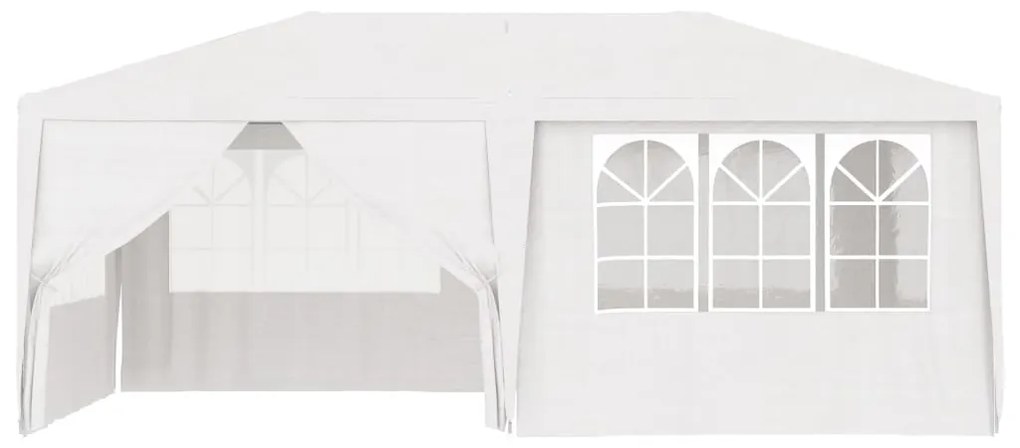vidaXL Profesionálny párty stan+bočné steny 4x6 m, biely 90 g/m²