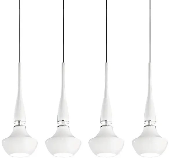 Industriálny luster Tasos 4 biele