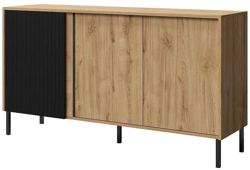 Komoda Mia 2 Večný dub/čierna