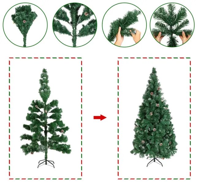 Vianočný stromček EVE so šiškami 180 cm