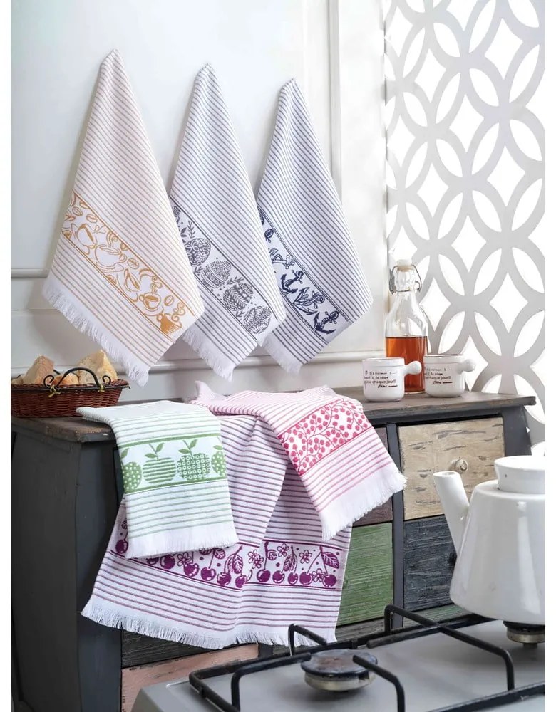 Bavlnené utierky v súprave 6 ks 40x60 cm Pecete – Foutastic