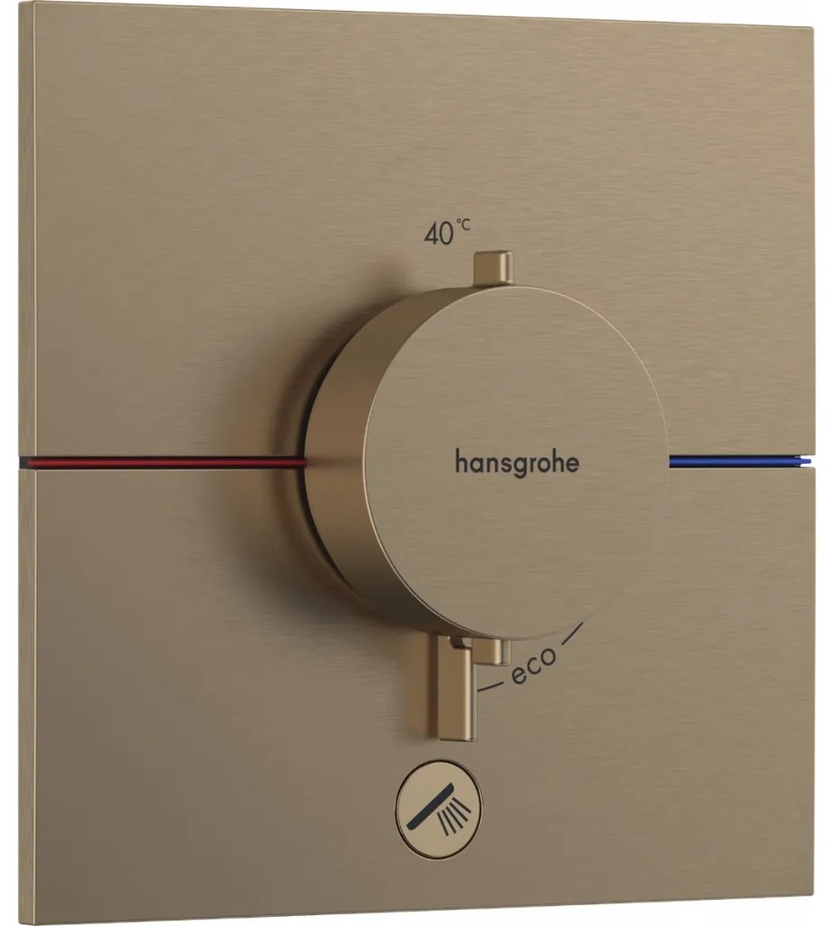 Hansgrohe ShowerSelect Comfort E - Termostat pod omietku pre 1 spotrebič a ďalší výtok, kartáčovaný bronz 15575140