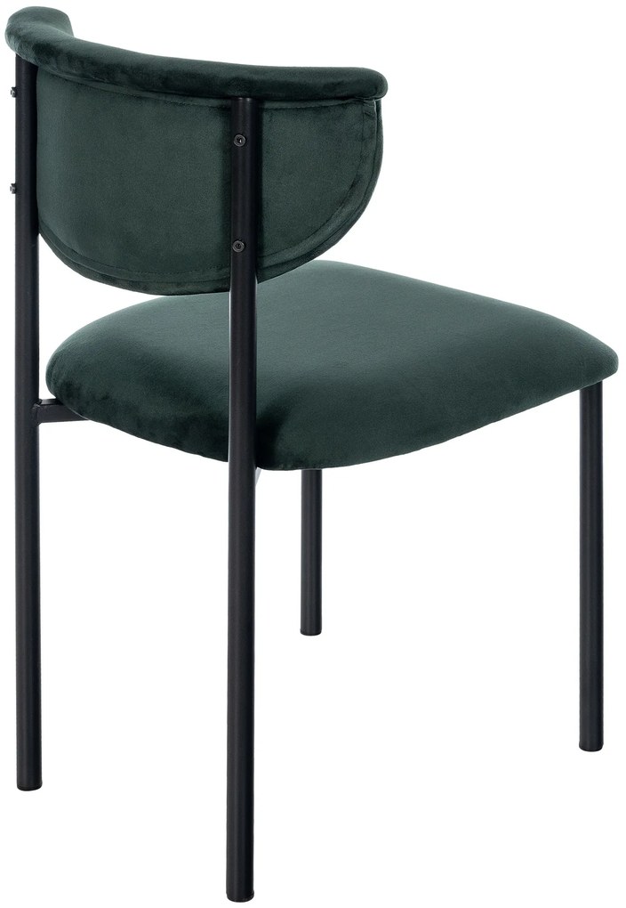 Stolička pre návštevy Gambell zamat - tmavo zelené