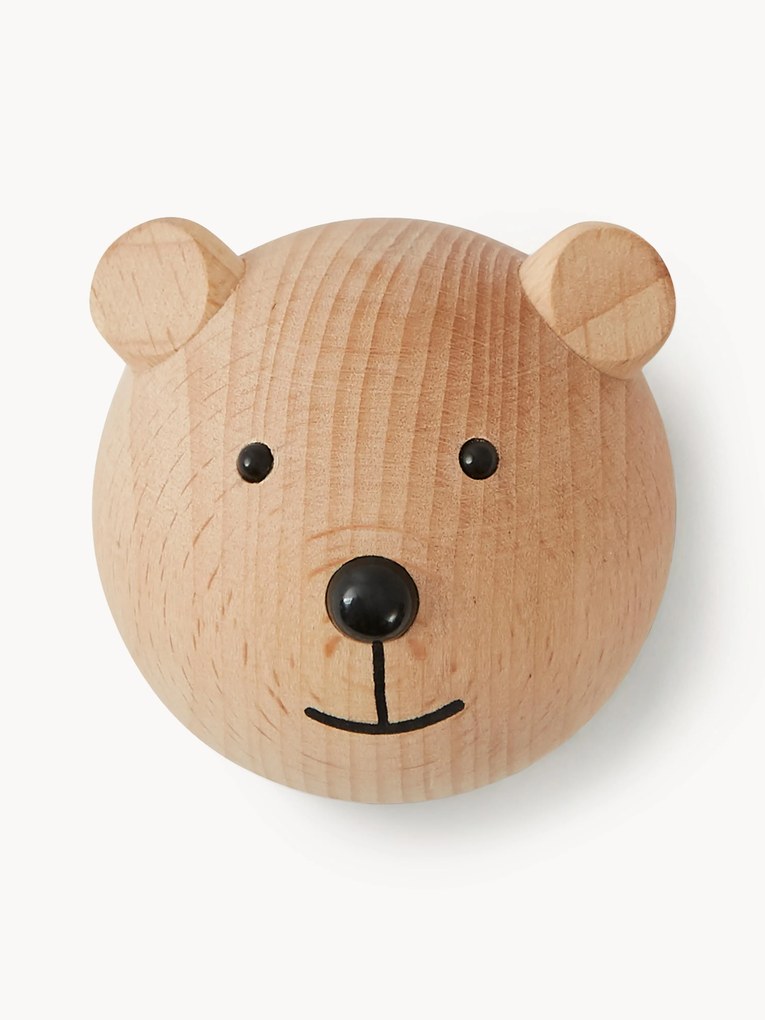 Nástenný detský vešiak z bukového dreva Bear