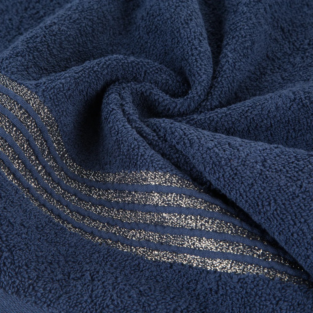 BAVLNENÝ UTERÁK LILA 30X50 CM TMAVOMODRÁ