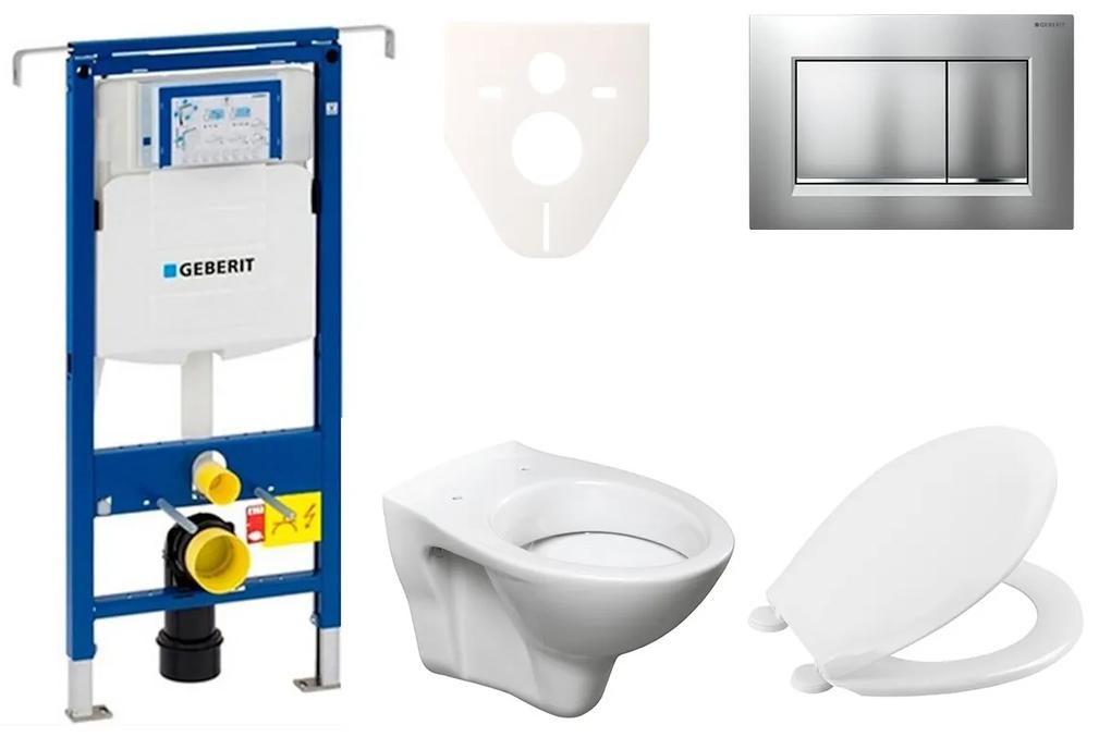 Cenovo zvýhodnený závesný WC set Geberit do ľahkých stien / predstenová montáž + WC S-Line S-line Pro 111.355.00.5NR7