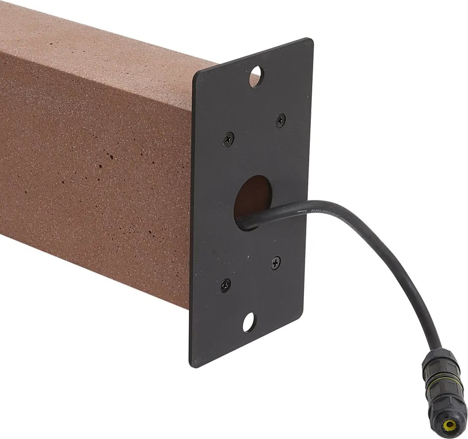 Moderné vonkajšie stĺpikové svietidlo terakota 65 cm IP44 - Pompei