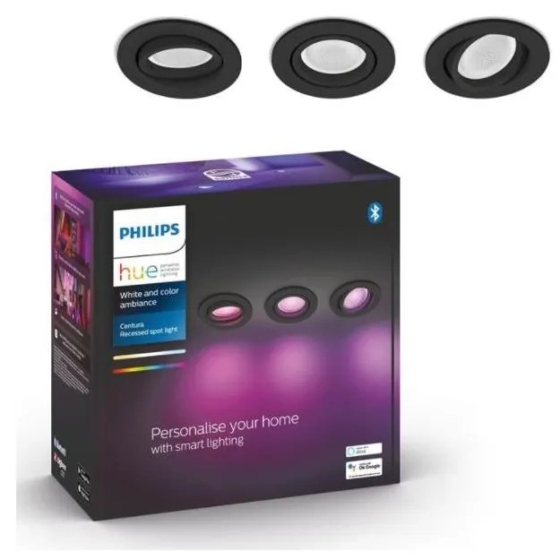 Philips Philips - SADA 3x LED RGB Stmievateľné podhľadové svietidlo Hue 1xGU10/5,7W/230V P4674