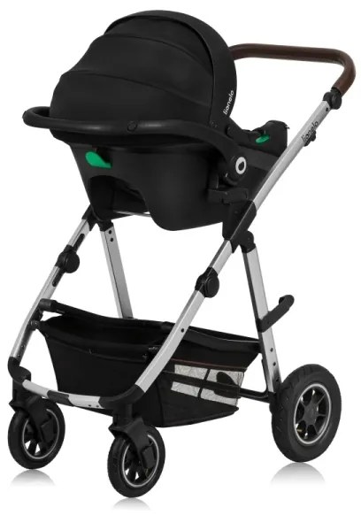 Lionelo - Kombinovaný kočík 3 v 1 AMBER Black Silver