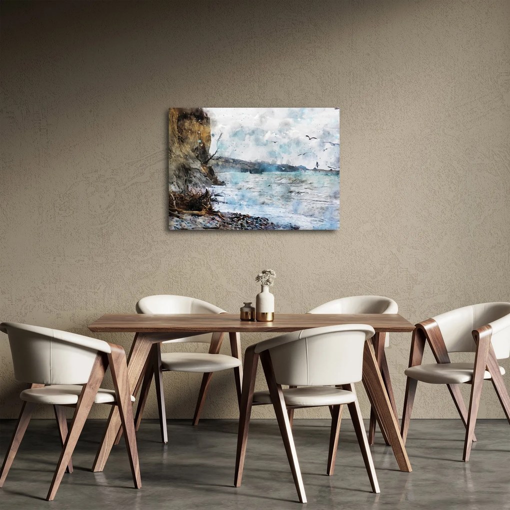 Obraz - Útes, akvarel (70x50 cm)