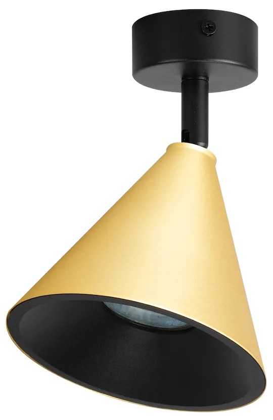 Bodové svietidlo Cone, 1x zlaté/čierne kovové tienidlo, b