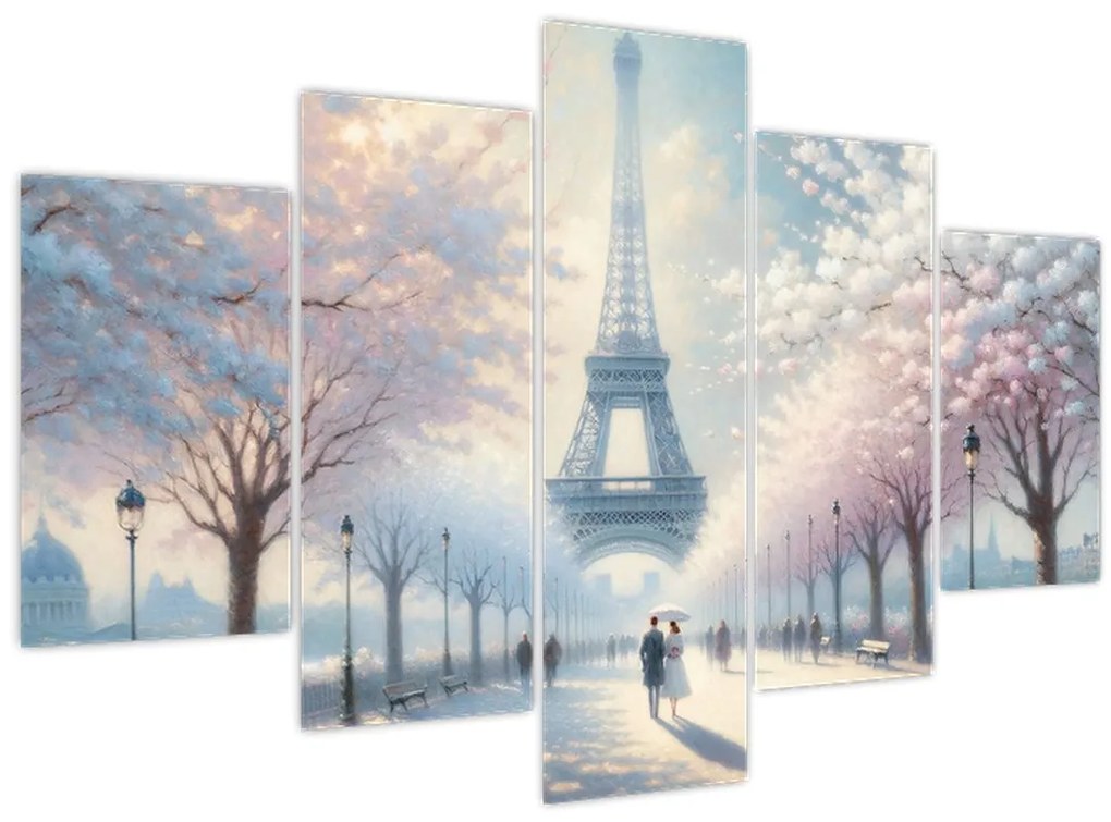 Obraz - Maľba z Paríža (150x105 cm)