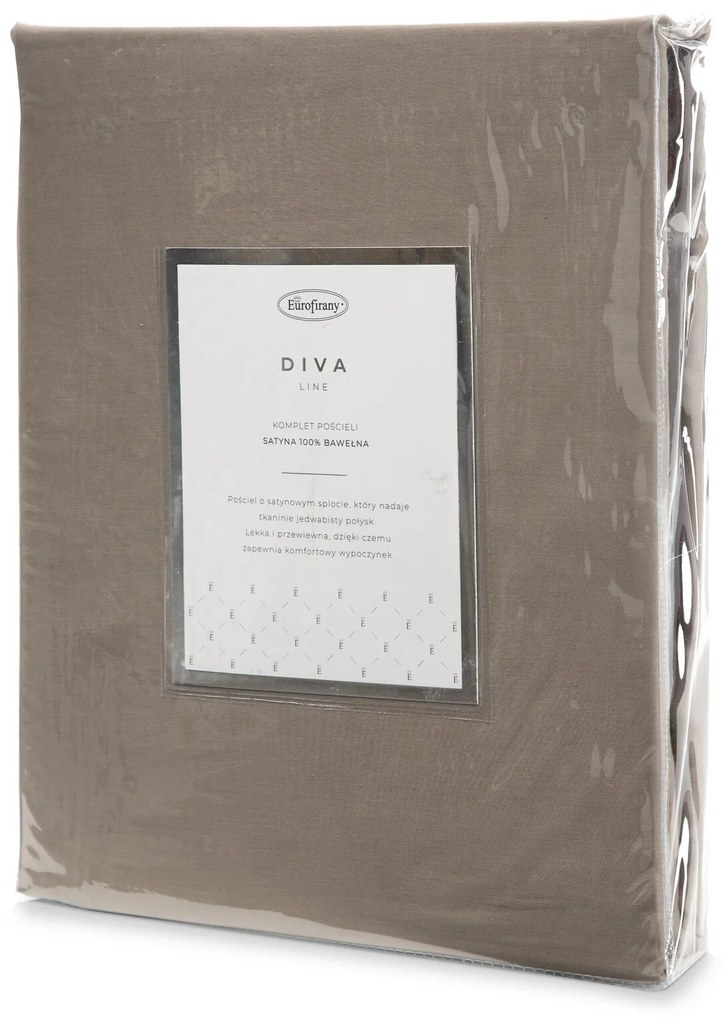 SATÉNOVÉ OBLIEČKY DINA 140X200 CM, 1 KS 70X80 CM SVETLOHNEDÉ